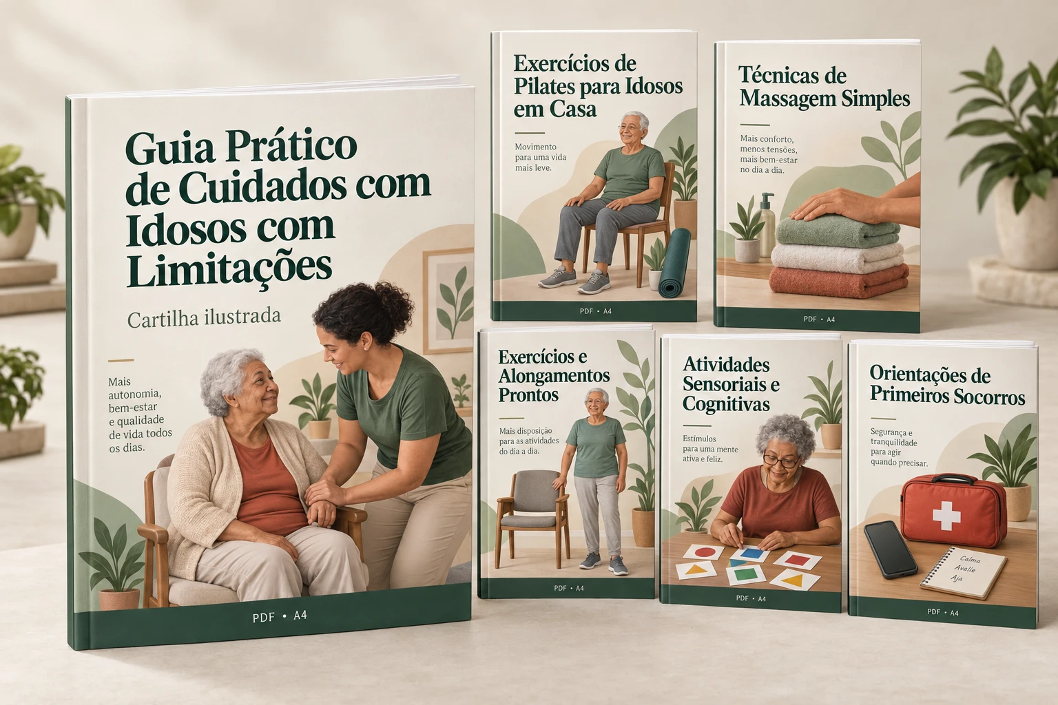 Guia Prático de Cuidados com Idosos com Limitações e os 5 materiais bônus